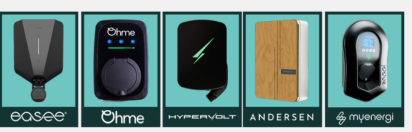 Range of EV chargers from Easee, Ohme, Hypervolt, Andersen, and myenergi Zappi available from Evergy, Thame's local EV charger supplier.